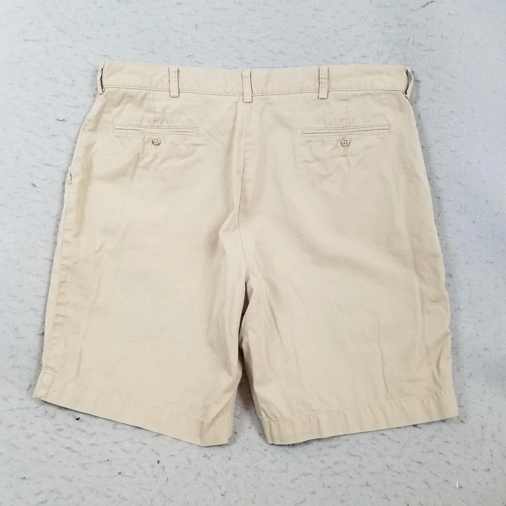 Polo Ralph Lauren Shorts Mens 38 Beige Chino Flat Front 10 Inseam Casual Summer